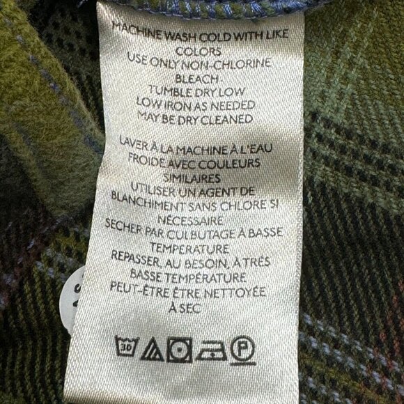 Free People We The Free Izzie Cargo Shirt Plaid Oversized Green Multi Size XS - Picture 9 of 11